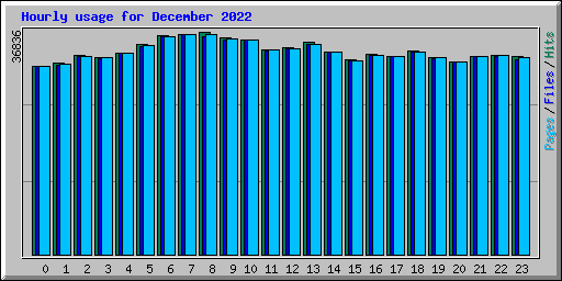 Hourly usage for December 2022