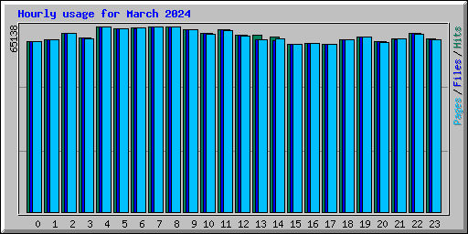 Hourly usage for March 2024